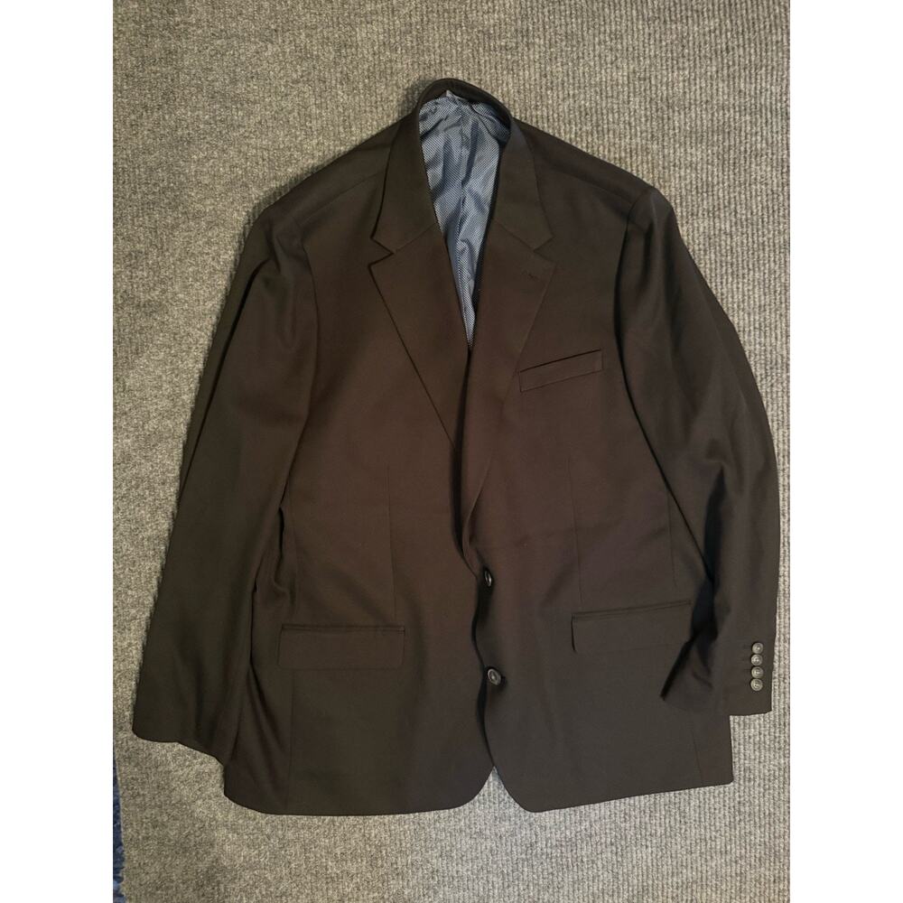 Haggar The Active Series Blazer Jacket Mens 54L Tailored Fit Black 2-Button SUV